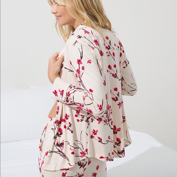 Cool Nights Notch Collar Long Sleeve PJ Top - Picture 2 of 3